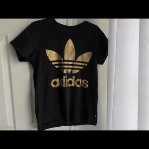 black & gold adidas tshirt